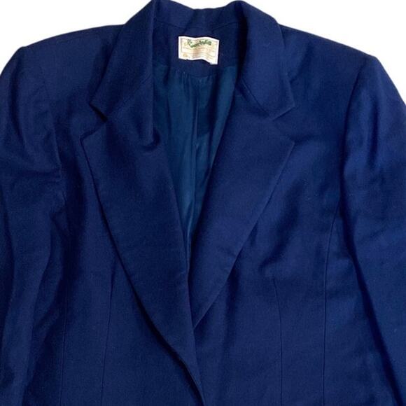 Pendelton Jacket Blazer Women Medium Large Blue Academia Office Wool Classic - Picture 3 of 9